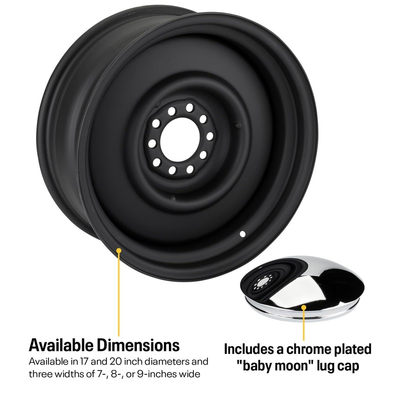 Speedway Smoothie Wheel, 17x7, Satin Black, 5x5/5.5, 4 BS