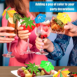 Girla [3 Styles] Drink Umbrellas Cocktail Picks, Cocktail Umbrellas for Drinks, Drink Parasols, Mini Paper Umbrella Toothpicks Sticks for Tiki, Luau, Hawaiian Tropical Party Decoration Garnish.150 PCS | Girla