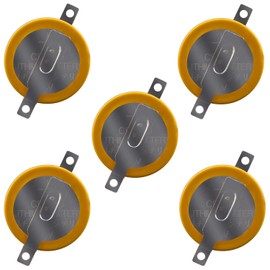 CR1616 Button Cell Battery, 5 Pack CR1616 Tabs Batteries Bundled with 3.8 mm & 4.5 mm Screwdriver Tool Set for Gameboy Color, Gameboy Advance and Pokémon Games, Batteries Individually Pack
