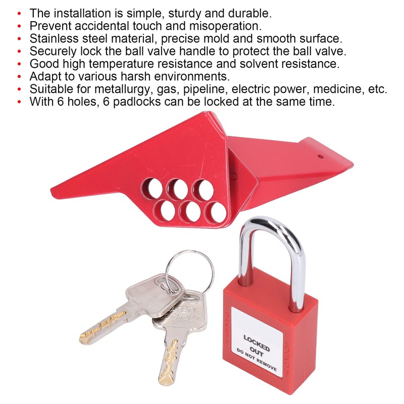BuyWeek Ball Valve Lock, Ball Valve Lock with 38 mm