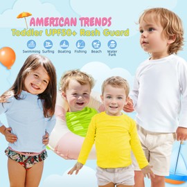 Kids Rash Guard Yellow Shirt for Kids UPF 50+ Sun Protection Yellow Rashguard for Outdoor Athletic UV Protection Shirts Lightweight Quick Dry Toddler Sun Shirt Yellow 6-7T