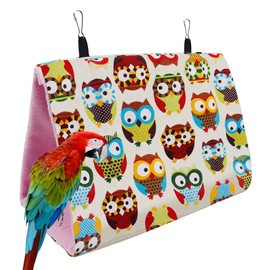 YOLUFER Bird Nest House Bed Parrot Habitat Cave Hanging Tent Weight-Bearing Parrot Hut House for Parrots Budgies Parakeet (Large)