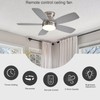 JSAITEE Ceiling Fans with Lights, 42 Inch Low Profile Ceiling
