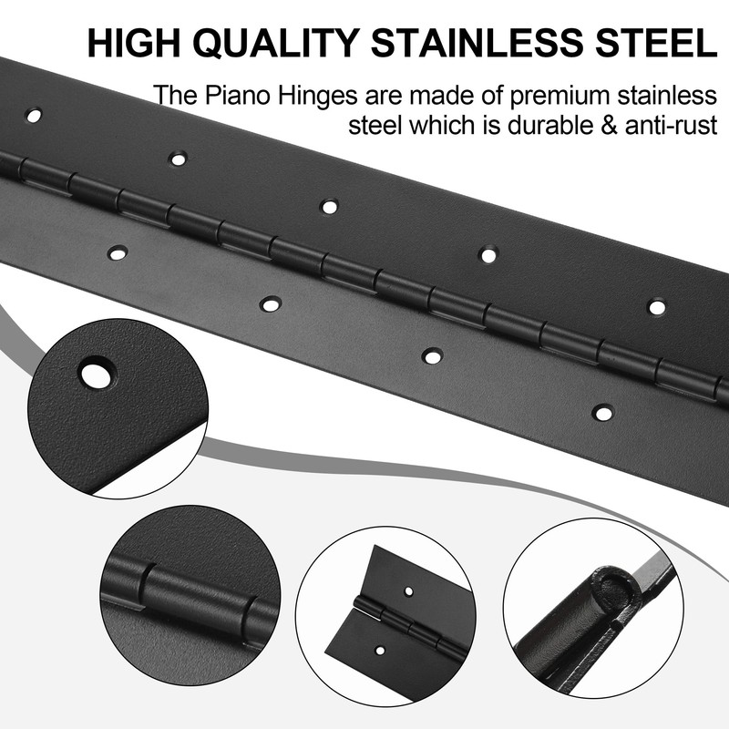 2 Pack Heavy Duty Piano Hinge 30 Inch x 2