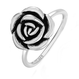 Savlano 925 Sterling Silver Hollow Rose Flower Ring Band for Women - Made in Italy Comes With a Gift Box (8)