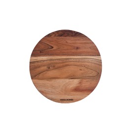 Vesta Homes Wooden Round Cutting Board/Chopping, Serving Board, Platter for Vegetables, Fruits, Cheese, Pizza and Charcuterie | Natural Acacia Wood | 11.5*11.5 Inches | Handcrafted in India