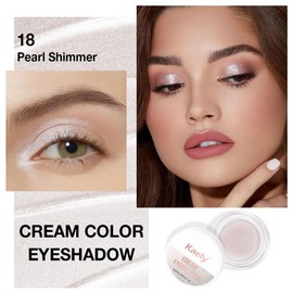evpct Kaely Cream Eye Shadow Circle Pallette Eyeshadow Brightener, Pearl Shimmer Eye Shadow Applicator Palette Makeup Long Lasting Waterproof sombra negra para ojos para ojos brillantes 18