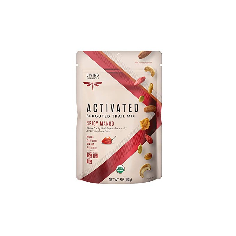 Living Intentions Organic Spicy Mango Trail Mix – NonGMO –