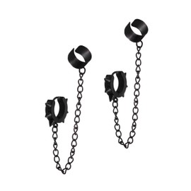 Sacina Goth Punk Spike Earrings, Ear Cuff Earrings, Gothic Earrings, Punk Earrings, Emo Earrings, Grunge Earrings, Black Earrings, Christmas Jewelry Gifts for Women