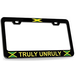Custom Brother - Truly Unruly Jamaica Jamaican Steel Metal License Plate Frame by, S21