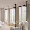 Room Divider for Room Separation，No Drilling Curtain Rod Wall Divider