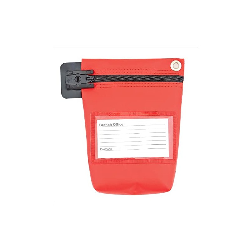 GOSECURE VAL06772 Cash Bag with Window - Red