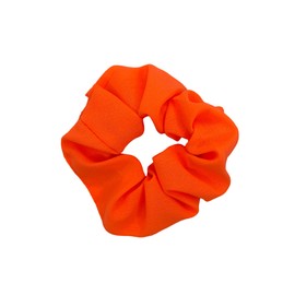 80s Neon Scrunchies - Hair Accessories with Elastic Hair Bands, Ponytail Holders for 80s Party Outfit, Workout Costume (Orange)