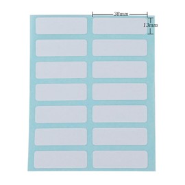 Vctitil 168pcs in 12Sheets Price Sticker Blank Note Labels Sticky Writable Labels Blank White Name Stickers for File Folders Envelopes School Office and Home