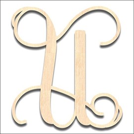 Back40Life - Precision Cut Vine Wood Monogram Letter - 13-inch Unfinished LC-01 Parent (U)