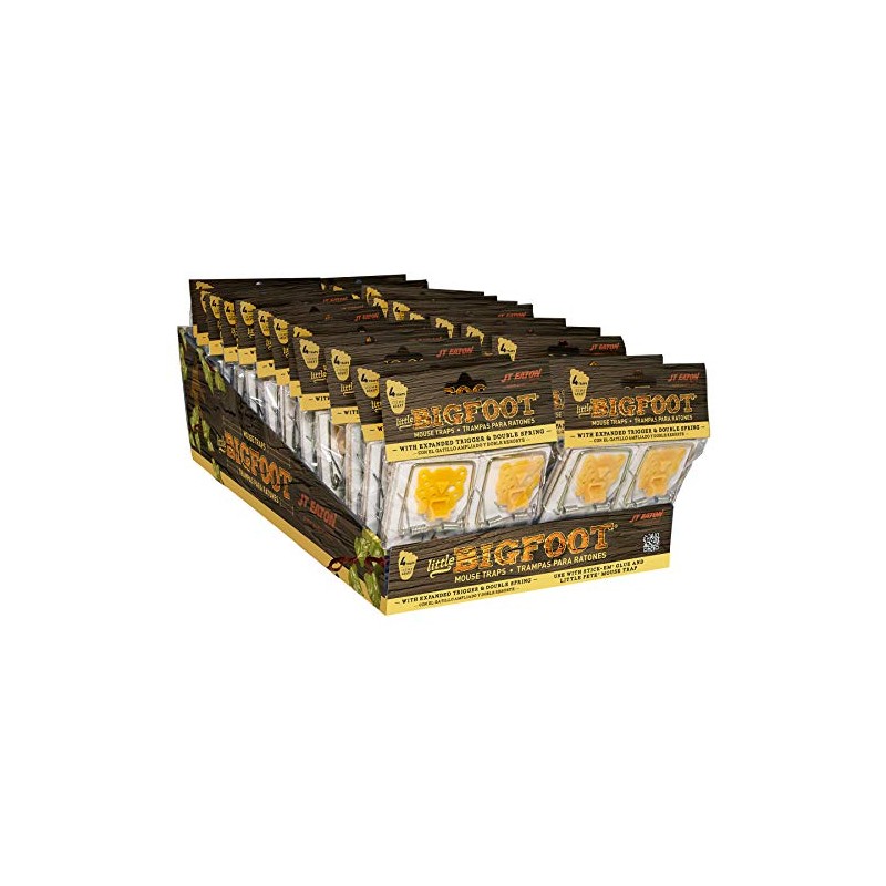 JT Eaton Little Bigfoot Mouse Snap Trap with Expanded Trigger,