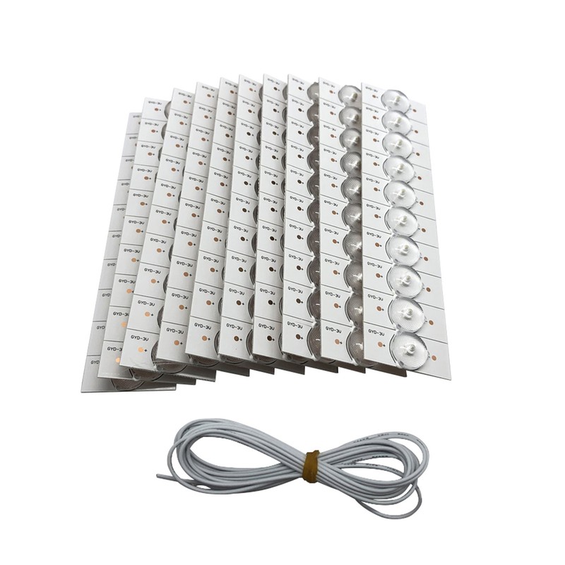 100PCS 3V SMD Lamp Beads with Optical Lens Fliter for