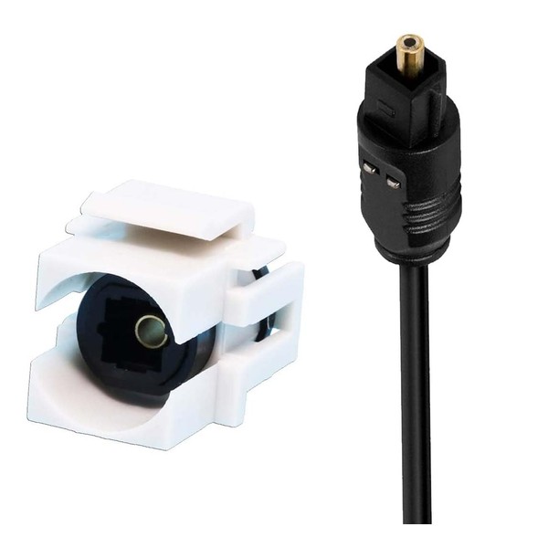DIYTECH Toslink Keystone Jack, Female to Female SPDIF Coupler, Includes