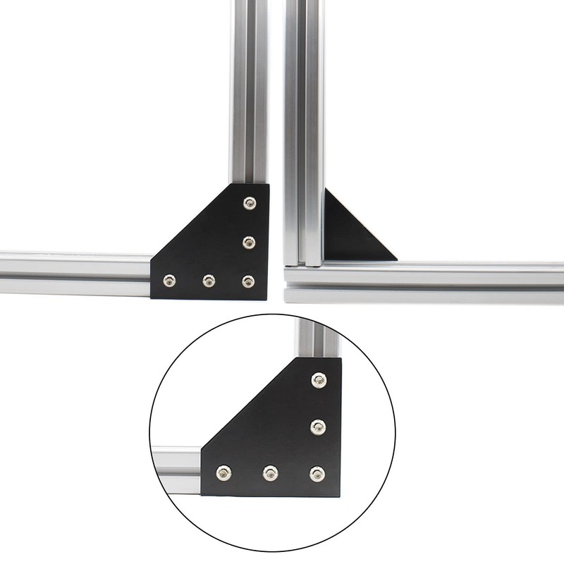 4 PCS Joint Plate, TTZEZE Surface Anodic Oxidation Black L