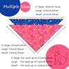Raisingwell Birthday Dog Bandanas 2 Pack, 4 Pattern Reversible, Blue