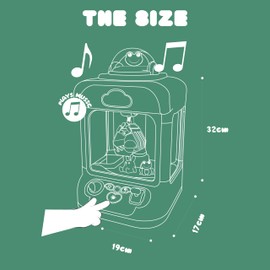 Leftfield Toys My Kawaii- Mini Claw Machine - Green Frog Design - Interactive Toy Crane - Game for Kids - Ideal for Parties and Gifts