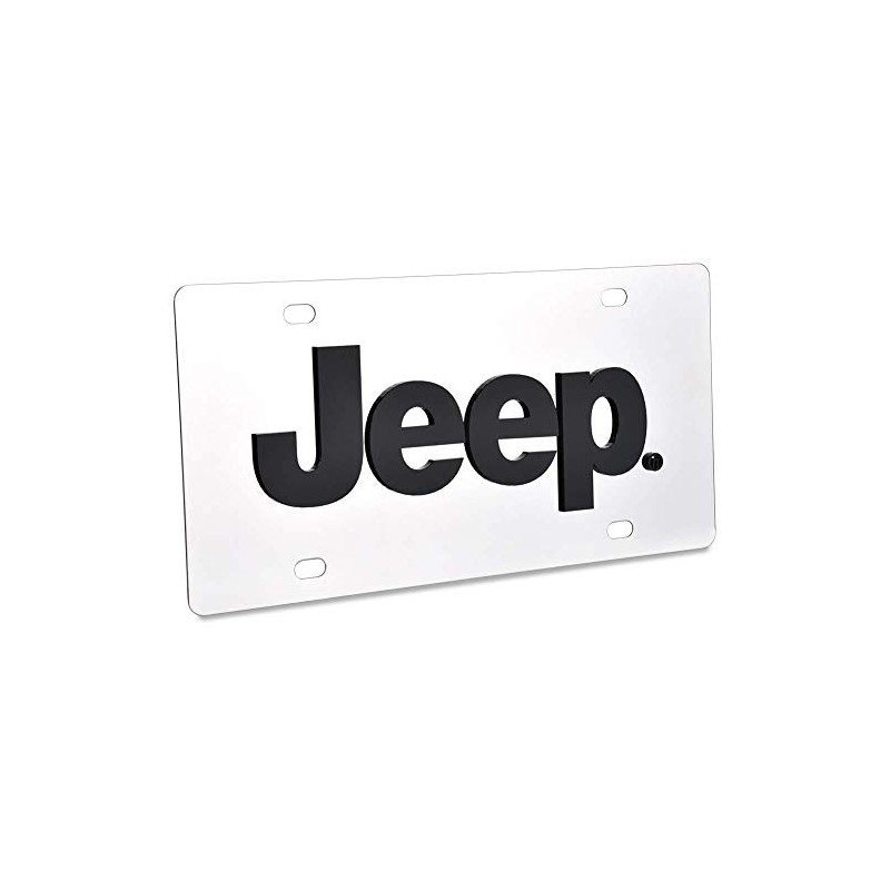 Eurosport Daytona- Compatible with -, Jeep Stainless Steel License Plate