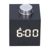 LED Knob Alarm Clock Digital Thermometer Display Imitation Wood Grain