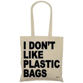 BAGzilla - I dont like plastic bags, cotton bag, jute bag, fabric bag, natural, black