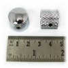 2-pack Potentiometer Knobs: Dome-Top Knurled Chrome with Set Screw
