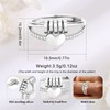 Vito 925 Sterling Silver Fidget Anxiety Ring for Women, Adjustable