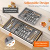 Lifewit Large Silverware Drawer Organizer, Plastic Cooking Utensil Tray for