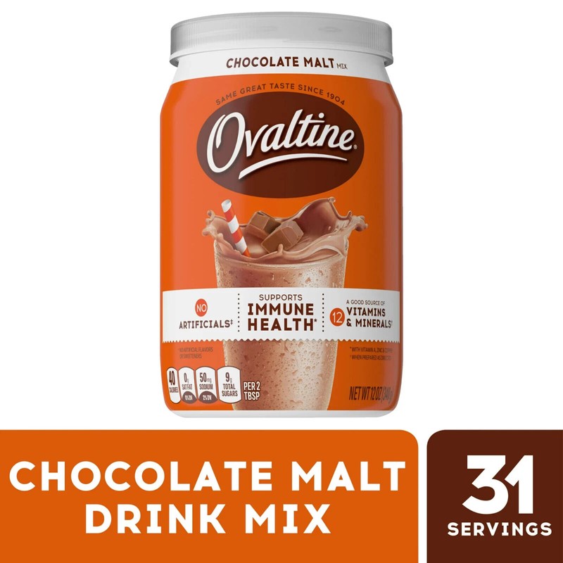 Ovaltine 4 Cans Ovaltine Chocolate Malt Powdered Drink Mix Hot