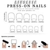 24Pcs Christmas Press on Nails Short Square Fake Nails Red