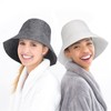 Gatuida 2 Pcs Wool Felt Sauna Hat, Original Wool Sauna