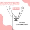 UEIOAVL Necklaces for Kids, 1 Piece Butterfly Pendant Collar Double