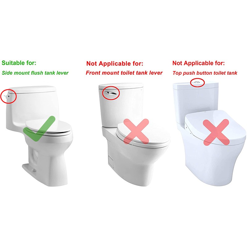 Toilet Flush Lever Handle Replacement, Universal Side Mount Toilet Tank