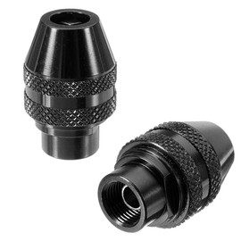 Bestgle 2 pieces 4486 drill chuck without key change for Dremel electric grinder tool 0.4 - 3.4 mm made of metal, black, multitool Dremel