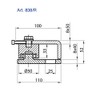 Upper gate hinge with thrust bearing for swing gates, load