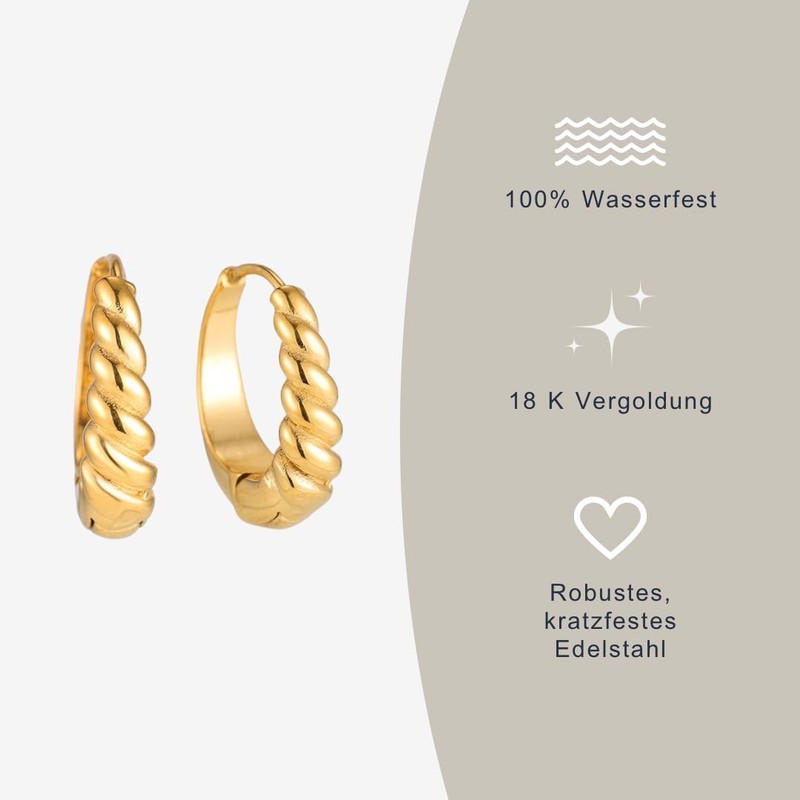 Monte Earrings, Stainless Steel