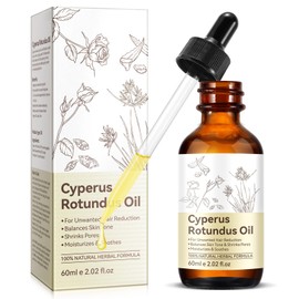 Cyperus Rotundus Oil for Hair Reduction – 100% Pure & Natural to Reduce Unwanted Body Hair, Balance Skin Tone, Shrink Pores, Moisturize & Soothe Skin – Safe for All Types (2.02 oz)
