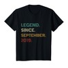 6 Years Old Legend Since September 2019 6th Birthday T-Shirt