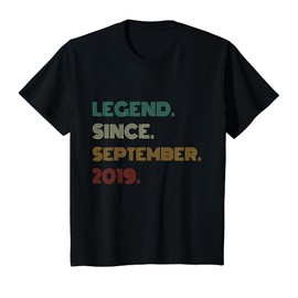 6 Years Old Legend Since September 2019 6th Birthday T-Shirt