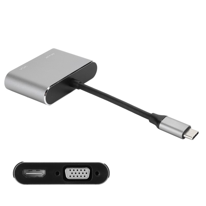 Adapter TypeC Hub to VGA HDMI DVI Displayport/3.1 Ethernet Converter