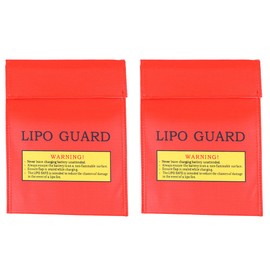 Tiardey 2Pcs 7 x 9 inch Safe Bag Fireproof Guard Sleeve Sack Explosion-proof Safety Pouch for Charge and Storage - Red