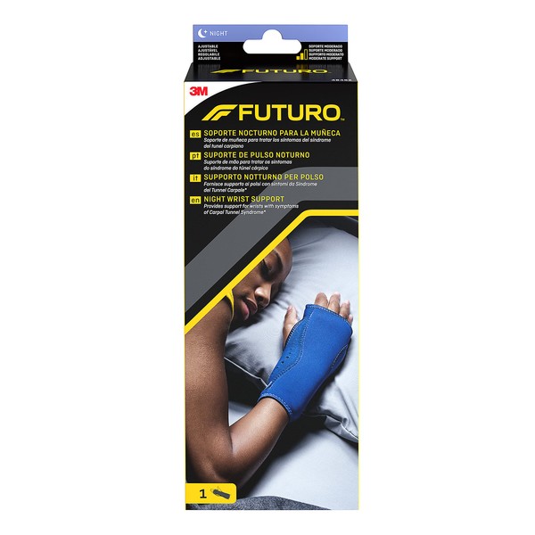 FUTURO 48462IE Night Wrist Support - Provides support for wrists with symptoms of Carpal Tunnel Syndrome* - Adjustable