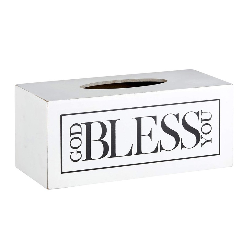 Creative Brands Faithworks - God Bless You Wooden Tissue Box