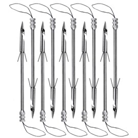 IronBuddy 10個パック 弓釣り矢じり ステンレススチール 釣り スリングショット カタパルト ダート 矢の頭 狩猟のヒントポイント