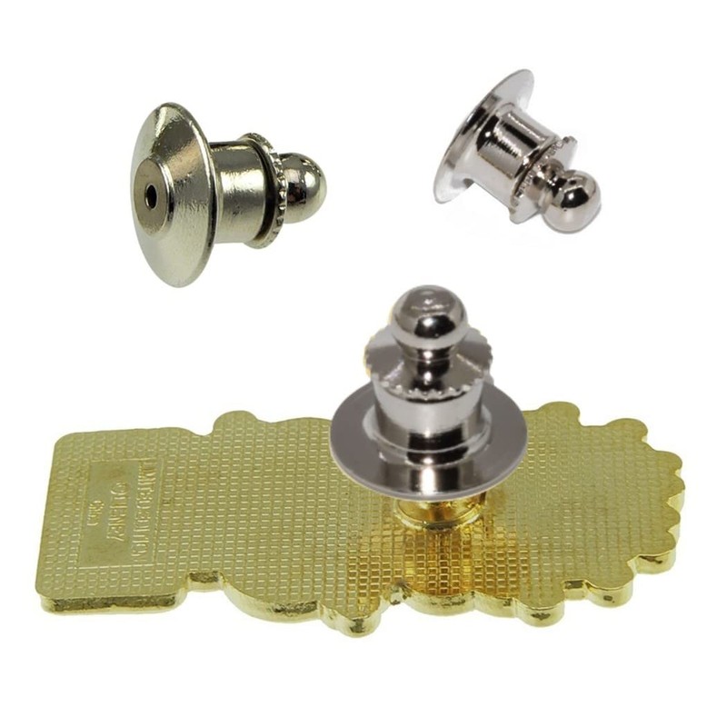 HappyHome Deluxe Round Clutch Accessory Hardware Pin Badge Catch Clasp