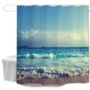goodbath Extra Long Shower Curtain 200cm drop,Ocean Beach Seaside Sunset