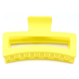 QinGoo Giant Yellow Matte Hair Clip Large Beautiful Women's Hair Clip Elegant Hair Accessory Plastic Headpiece 1 Piece (12.7 cm x 5.3 cm, Yellow)